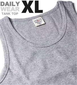 AVIREX アヴィレックス RIB TANK TOP グレー XLサイズ / DAILY リブ タンクトップ / デイリーウェア 新品 アビレックス 灰色