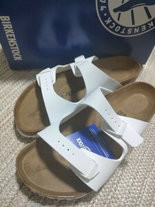 Новый Birkenstock Birkenstock Nevada Nevada 26 см 40 40 белая белая сандалия Регулярная кожа, приготовленная в Германии Биркен