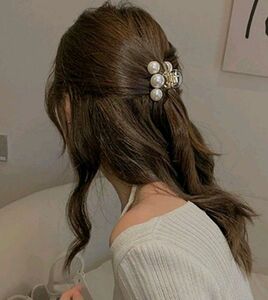 【23】パールデコレーションヘアクリップ 髪飾り ヘアーアクセサリー 結婚式パーティードレス 冠婚葬祭