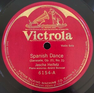 [12.SP record ]Spanish Dance(Sarasate,Op.21,No.1).Introduction and Tarantelle(Sarasate,Op.43)Jascha Heifetz-ya car * high fetsu