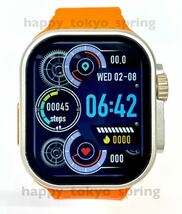 新品 Apple Watch 代替品 2.19インチ 大画面 S9 Ultra 9 スマートウォッチ 通話 音楽 多機能 健康 スポーツ 防水 血中酸素 android 血圧 _画像1