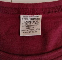 アバクロ Abercrombie&Fitch レディース 半袖 Tシャツ M ボルドー 紫_画像4