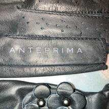 《新品》アンテプリマ　ANTEPRIMA 、お洒落ゴルフ手袋、羊革、黒、Mサイズ、２0ｃｍ♪_画像6