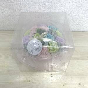 [ unused / free shipping ] soap flower have Anna * dome 200×200×180mm light blue / light pink / yellow green celebration . birthday present -G172