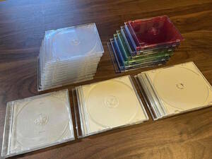 送料無料 24枚セット CDケース DVDケース Blu-rayケース 薄型 空ケース まとめて