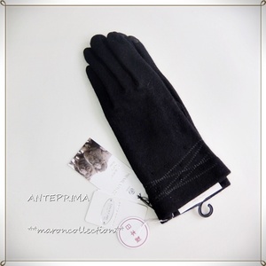  unused * Anteprima *urug I hybrid wool gloves *melino wool wool * smart phone correspondence touch panel correspondence * made in Japan black *