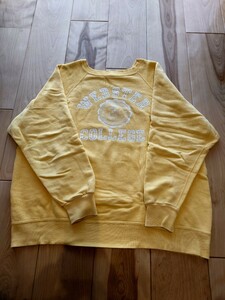 Chanpion チャンピオン ランタグ ヴィンテージ スウェット Large イエロー 黄色 カレッジ College Vintage