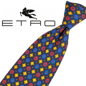 287 / 美品 ETRO エトロ 中古 USED ネクタイ パターン柄 