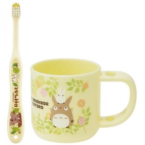 ◆新品◆ トトロスタンド付歯ブラシセット ジブリ となりのトトロ トトロ 歯ブラシ コップ My neighbour totoro cup toothbrush set