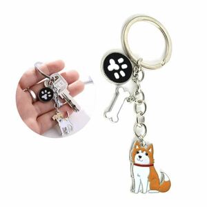  dog key holder key ring legume .. dog Akita dog lovely stylish dog miscellaneous goods pretty lady's key dog charm Brown tea color present 