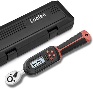 【新品送料無料】Leolee デジタルトルクレンチ 1.5-30Nm(6.35mm) 内蔵ブザー及びLED警告灯 高精度 双方向ラチェットヘッド