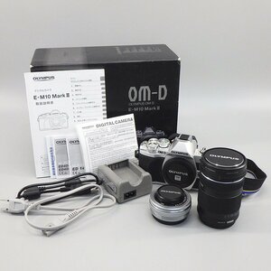 1円～ ※動作確認済み 現状品 OLYMPUS オリンパス OM-D E-M10 Mark 箱付き カメラ 208-2201557【O商品】