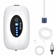 エアーポンプ 水槽 BB530 ポンプ 1W USB充電 電池内蔵 静音設計 携帯式 酸素提供ポンプ 連続稼働＆間隔稼働モード 家庭用_画像1