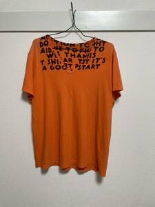 マルタンマルジェラ エイズTシャツ Martin Margiela オレンジ×黒 AIDS