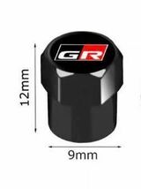 トヨタ GR Gazoo Racing (ガズーレーシング） ブラック　エアーバルブキャップ ヤリス、86 、スープラ　エアバルブキャップ_画像3