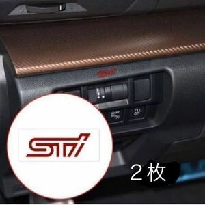 スバル　STI ミニエンブレムステッカー 赤色　２枚