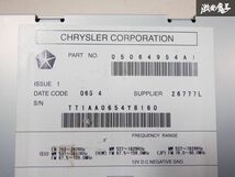 未使用 Chrysler クライスラー JEEP ジープ 純正 チェロキー カーオーディオ DVD プレーヤー CD DVD MP3 WMA 05064954A1 即納 棚21B_画像9