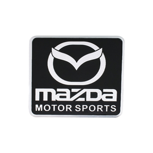 [ включая доставку ]MAZDA MOTOR SPORTS 3D эмблема plate черный длина 5.5cm× ширина 6cm алюминиевый Mazda 