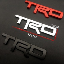 【送料込】TRD(トヨタテクノクラフト) 3Dエンブレム 両面テープ マットレッド 金属製 トヨタ　新モデル　_画像4