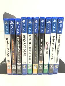 GS231023-05S/ PS4 ソフト 10本セット ボーダーランズ３ マインクラフト ダンジョンズ 信長の野望・大志 with パワーアップキット 他