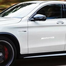 2枚セット AMG メルセデスベンツ Mercedes Benz ステッカー デカール 20cm サイド ウインドウ ホワイト 白 sm_画像7