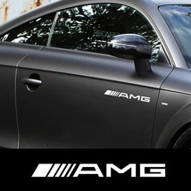 2枚セット AMG メルセデスベンツ Mercedes Benz ステッカー デカール 20cm サイド ウインドウ ホワイト 白 sm_画像3