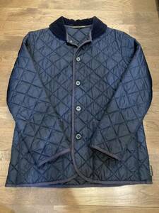 【美品】Traditional Weatherwear キルティングジャケット サイズ40 メンズ トラディショナルウェザーウエア キルティングコート ネイビー 