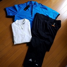 計３点、総額　$２５５　アディダス CLIMASTORMウインドパンツ、ブレーカー　/ナイキ DRI-FIT 裏起毛　XL_画像1