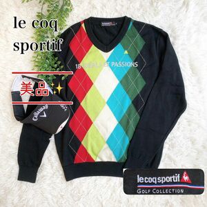 【最終価格】le coq sportif ルコックゴルフ ゴルフウェア セーター ニット 秋冬 M