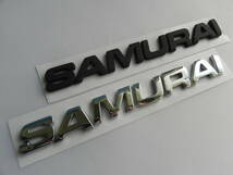 高品質◆SAMURAI サムライ３Ｄエンブレム☆新型ジムニーJB64w/JB74wにステッカー メッキ 大2枚価格☆SJ30,JA71,JA11,JB31等 /定形外 OK_画像8