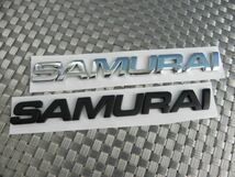 ◆輸入★ジムニーにSAMURAI ◆サムライ ピカピカ３Ｄエンブレム☆ステッカーメッキ 大1枚☆SJ30,JA71,JA11,JB31等に_画像3