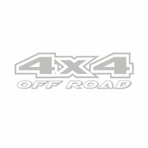 ◆4X4 Off-road 四駆３Dシルバーホワイト ステッカー デカール◆19cm x 6cm◆4WD オフロード クロカンにジムニーJB64ランクル プラド_画像3