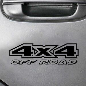 ◆4X4 Off-road 四駆◆３Dカラー ステッカー デカール/19cm x 6cm◆ 4WD オフロード クロカンにジムニーJB64ランクル プラド/定形発送 OK