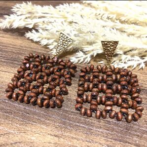 1点限り wood アジアンファッション ピアス