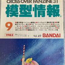 模型情報 1983 9月号 バンダイ クロスオーバーファンジン 検) 銀河漂流バイファム 模型化 ガンダムCF撮影同行記_画像3