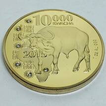 Y189 外国硬貨 ザンビア 牛 動物記念コイン 貿易銀 海外古銭 コレクションコイン 貨幣 記念メダル　重さ約29.02g_画像1