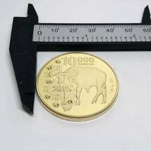Y189 外国硬貨 ザンビア 牛 動物記念コイン 貿易銀 海外古銭 コレクションコイン 貨幣 記念メダル　重さ約29.02g_画像6