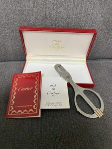 美品 レア Cartier カルティエ カルチェ トリニティ シガーカッター シガーシザー 箱付き CARTIER 小物 喫煙具 タバコ ハマキ 1円〜