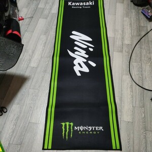 本日限り値下げ　小　60cm x 200cm ピットマット　バイクマット メンテナンスマット　ninja monster energy モンスターエナジー