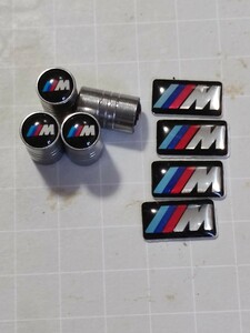 銀丸 BMW ///M performanceホイール エアバルブキャップ　ミニエンブレム E36 E46 E90 E91 E92 E93 F30 F31 F34 E60 F07 F10 F11