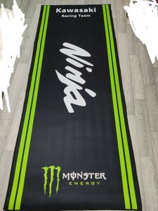 GW特価　大　80cm x 200cm ピットマット　バイクマット メンテナンスマット　ninja monster energy モンスターエナジー