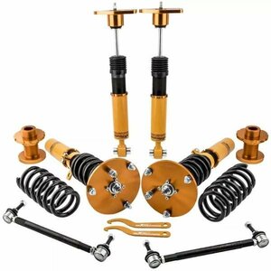  shock absorber 1 series F20 F21 suspension total length adjustment type 24 step attenuation BMW Maxpeedingrods yellow 