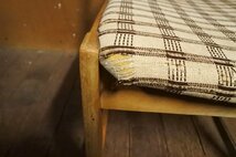 ビンテージ ダイニングチェア 椅子/アンティーク ヴィンテージ 木製 チェック 北欧家具 デンマーク_画像5