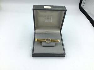 Y379 dunhill/ Dunhill necktie pin Gold D Logo simple men's business in box 