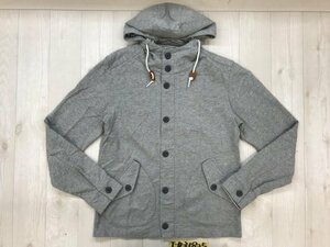 green label relaxing UNITED ARROWS ユナイテッドアローズ メンズ 牛革使い スウェット コットン フーディー ジャケット M 杢グレー