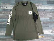 BURTLE WORK WEAR メンズ ナイロン ロンT 長袖Tシャツ M カーキ_画像1