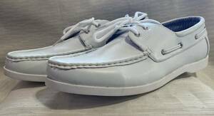  deck shoes casual shoes 43 26.5cm LAPUA KAMAA white series ~~~~6.500 jpy goods unused goods 