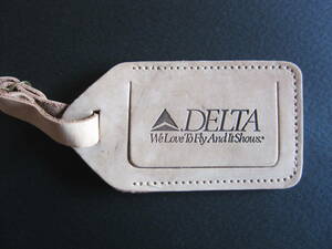  Delta Air Lines # кожаный бирка ( замша )#1990 год # Vintage 