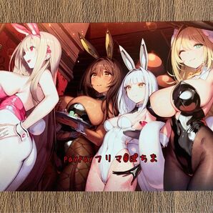 バニーガール ポストカード 勝利の女神NIKKE ニケ バニー バイパー ルピー ノワール ブラン
