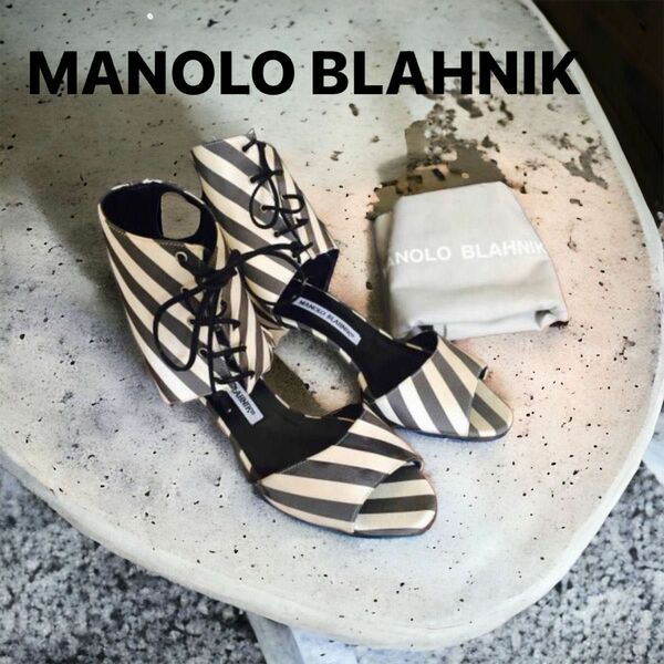 限定セール◎#MANOLO BLAHNIK /マノロブラニク/編上げサンダル/未使用